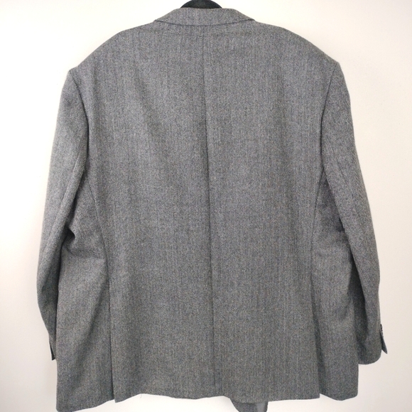 Ralph Ralph Lauren Gray/Navy Chevron Pattern 2 button Wool Sport Coat Sz 58 L - Picture 7 of 10